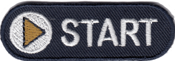 STEMMA CON LA SCRITTA START BLU SCURO