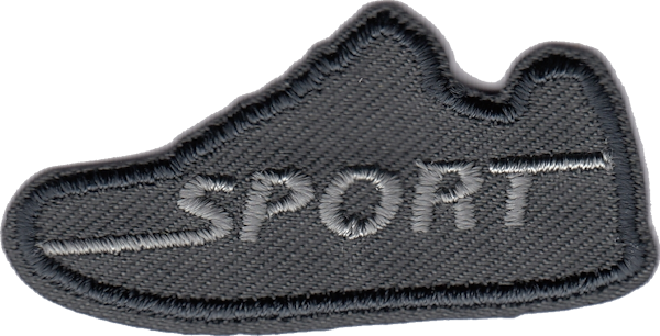 SCARPA CON SCRITTA SPORT GRIGIO SCURO