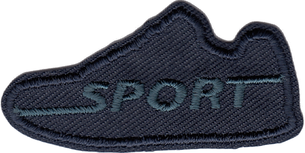 SCARPA CON SCRITTA SPORT BLU SCURO