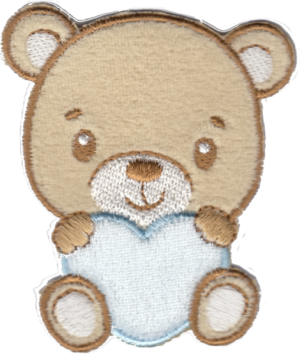 ORSACCHIOTTO CON CUORE, MEDIO AZZURRO