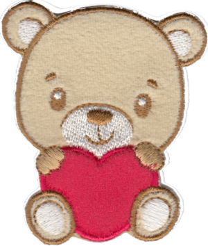 ORSACCHIOTTO CON CUORE, MEDIO ROSSO