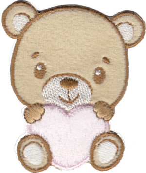 ORSACCHIOTTO CON CUORE, MEDIO ROSA