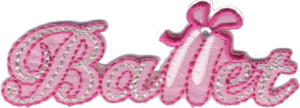 SCRITTA BALLET CON BRILLANTINO