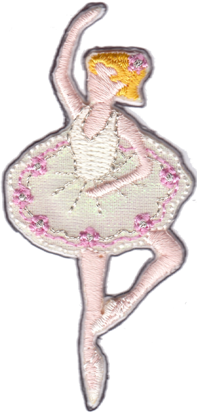 BALLERINA CON VESTITO BIANCO E ROSA