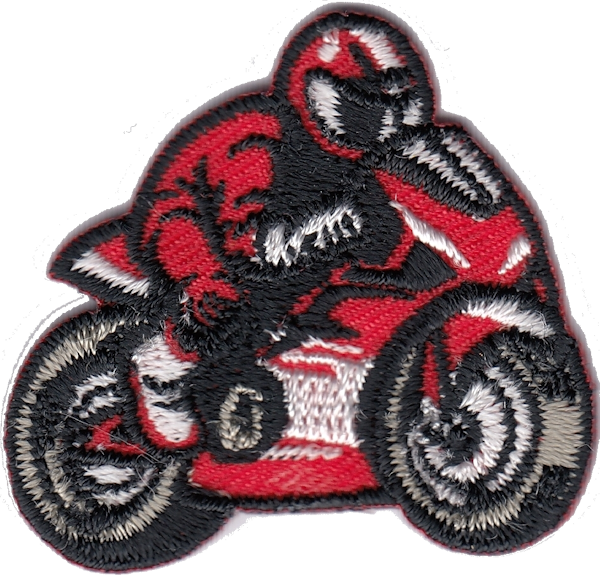 MOTO CON PILOTA ROSSA