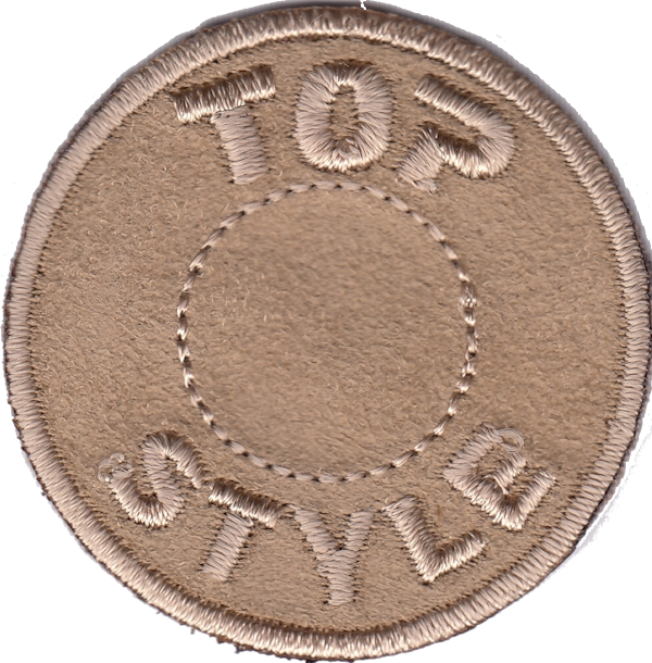 STEMMA TONDO SCAMOSCIATO CON SCRITTO TOP STYLE