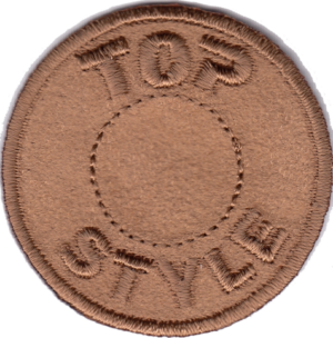 STEMMA TONDO SCAMOSCIATO CON SCRITTO TOP STYLE