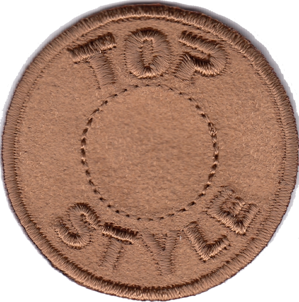 STEMMA TONDO SCAMOSCIATO CON SCRITTO TOP STYLE