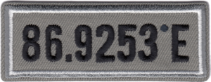 RETTANGOLO CON SCRITTI I NUMERI 86.9253°E
