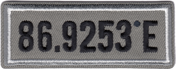 RETTANGOLO CON SCRITTI I NUMERI 86.9253°E